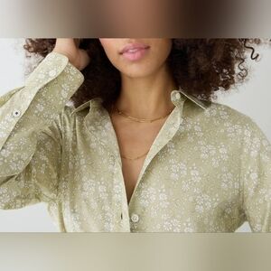 J. Crew Button-Down Shirt. Sz 4. Liberty Fabric. Boho Floral.